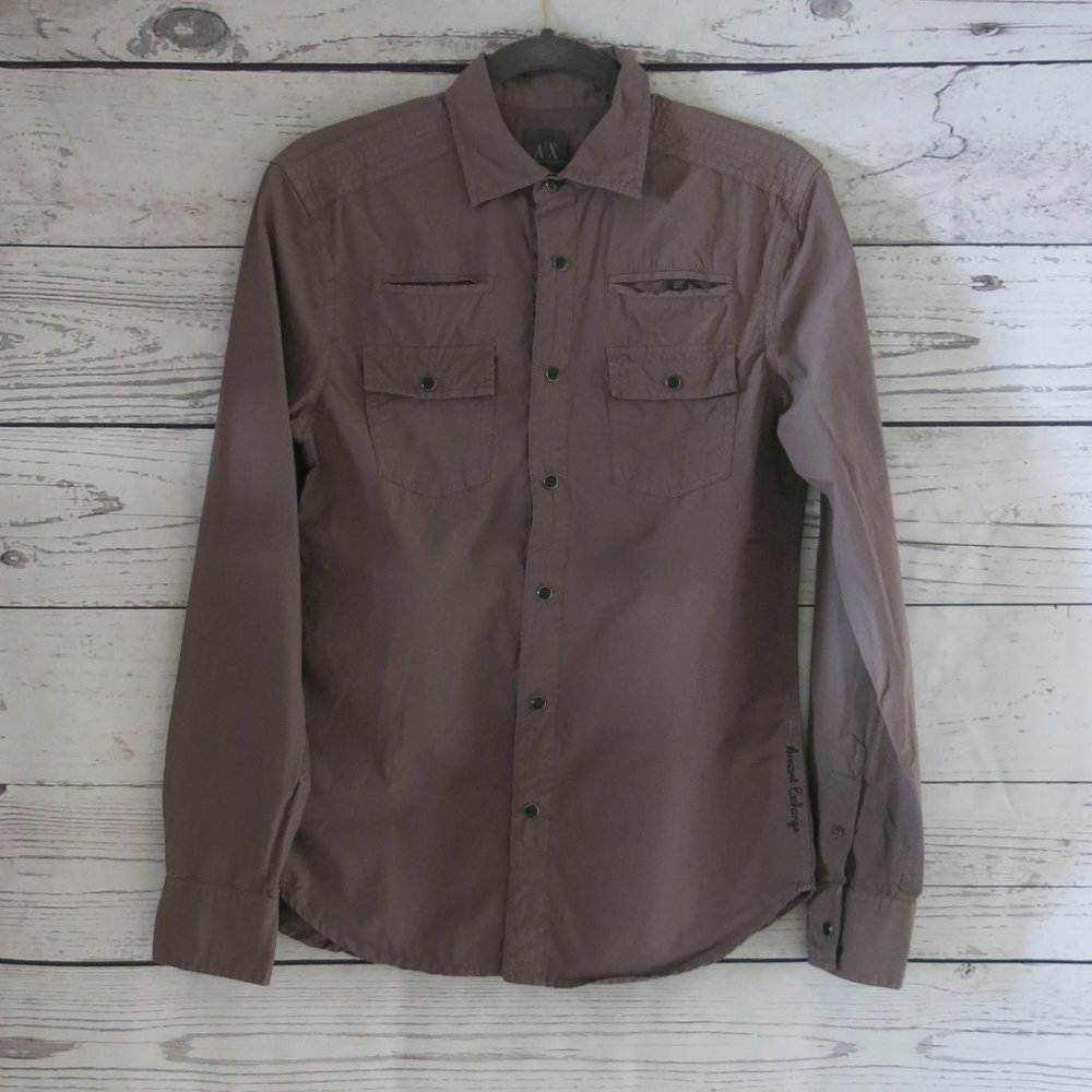 A/X Armani Exchange 100% Cotton Button Down Long Sleeve Shirt - Size Small
